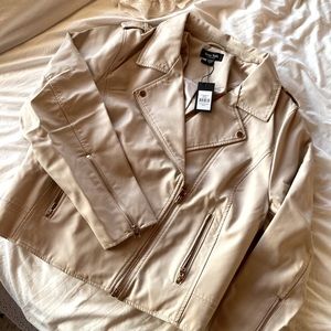 ARNA NEW YORK Biker Jacket- Natural Cream color
